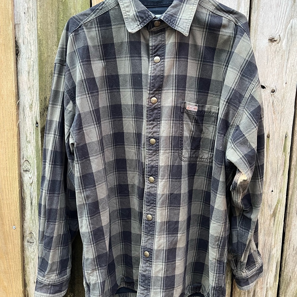 Carhartt Men's Black and Gray Checkered Performance Jacket